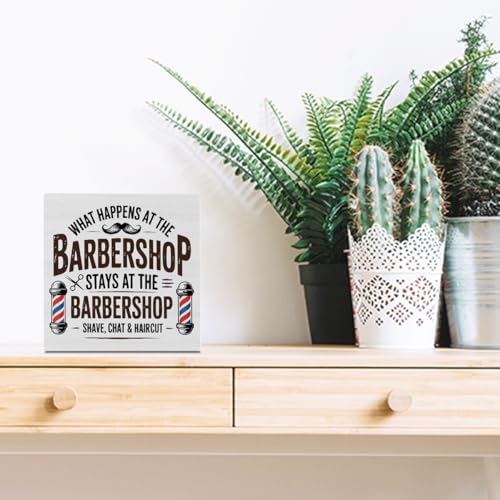 Barber Shop Decor - Funny Hairdresser Gift Sign, 5x5 Inch