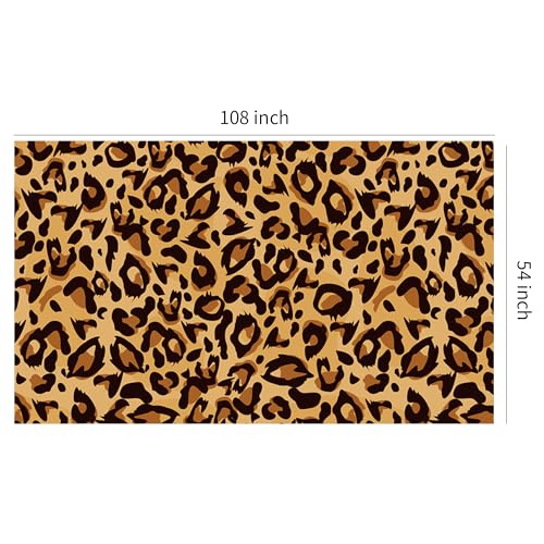 Leopard Print Tablecloths - 3 Pack Disposable Party Covers 54x108in