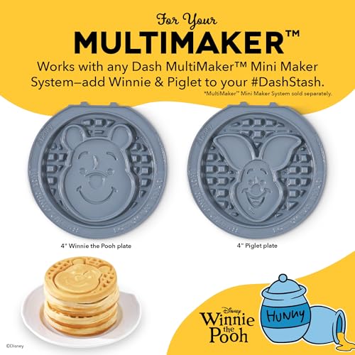 Dash MultiMaker Mini Waffle Plate Set - Winnie the Pooh & Piglet, 2-Pack