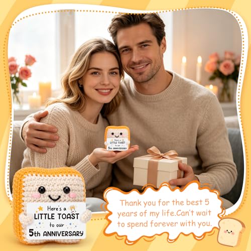 5th Anniversary Gift for Husband or Wife - Funny Little Toast Keepsake