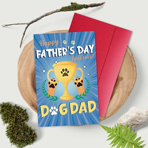 Funny Father's Day Card for Dog Dad - Cute Pet Card Gift