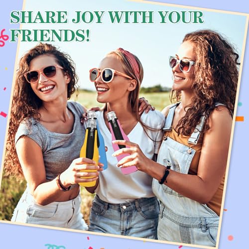 Wegitcs Multicolor Beer Bottle Cooler Sleeves - 4 Pack Insulated Neoprene Holder
