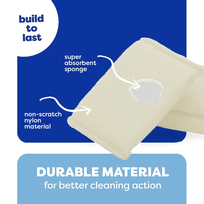 SCRUBIT 6-Pack Multi-Purpose Non-Scratch Kitchen & Bathroom Scrubbing Sponges