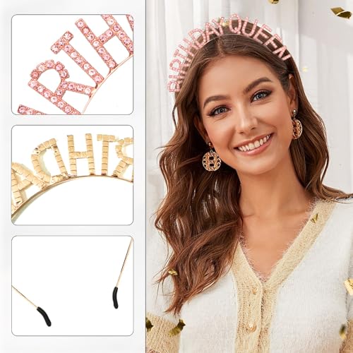 Birthday Queen Sash and Rhinestone Tiara Set for Women