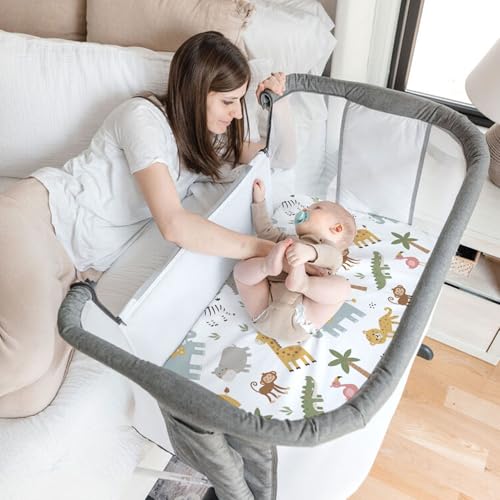 Animal Theme Baby Bassinet Sheet - Soft Fitted 32x16 Inch