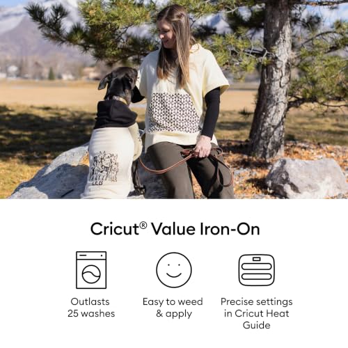 Cricut Value Iron-On Heat Transfer Vinyl, Gold 12in x 5ft Roll