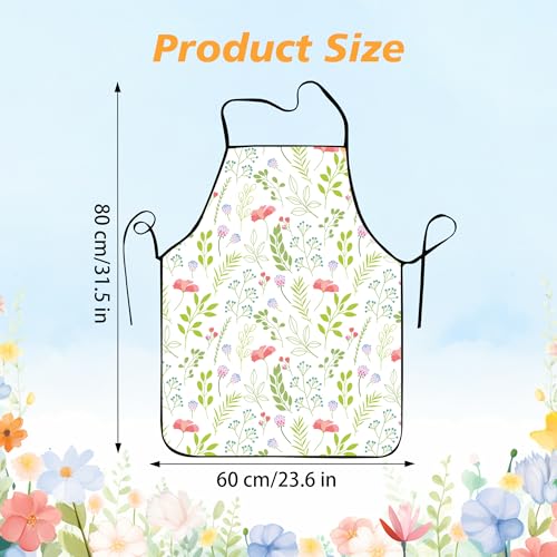 Hello Spring Floral Apron for Adults - Men & Women Chef Apron