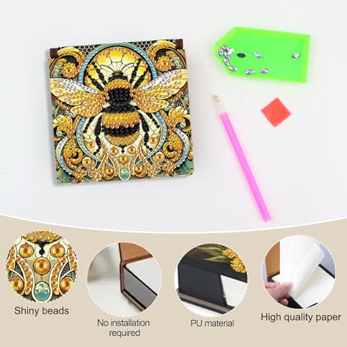 Bee Diamond Painting Memo Pad & Sticky Note Holder