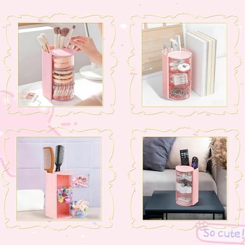 Arsenova Rotating 3-Tier Hair Accessories Organizer & Makeup Brush Holder