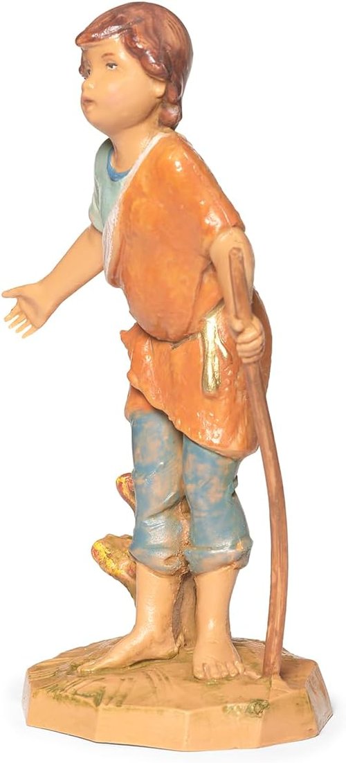 Fontanini by Roman Inc. Zeke The Boy Farmer Nativity Figure - Hand Sculpted, 5" Collection
