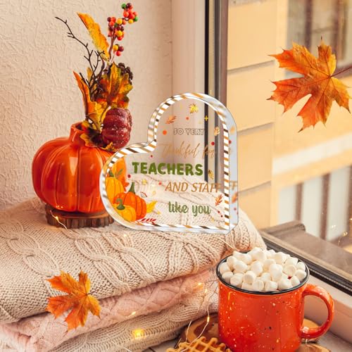 Heart-Shaped Acrylic Thanksgiving Decoration - Fall Home Decor