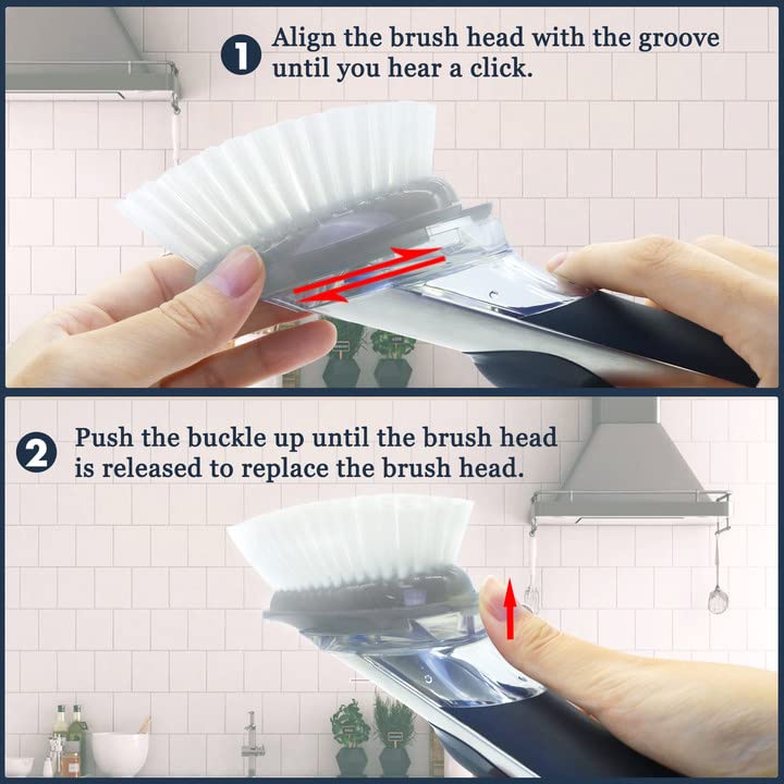 4 Pack OXO Dish Brush Replacement Heads for Soap Dispenser