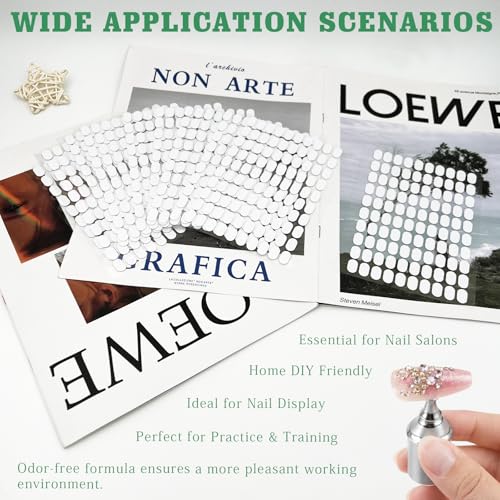 Gmlawsc 1000PCS Double-Sided Nail Adhesive Tabs Pre-Cut Sticky Tape for False Tips & Practice