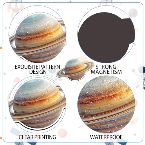 25 Outer Space Refrigerator Magnets - Astronauts & Planets Decor