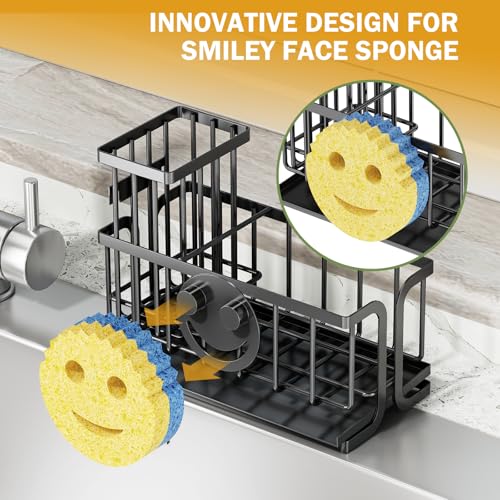 Epicano Countertop Sink Caddy: Rustproof Stainless Steel Sponge Holder