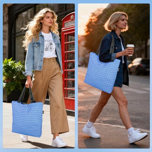 HOLYLUCK Women Tote Bag with Zipper Pocket Reusable Shoulder Bag