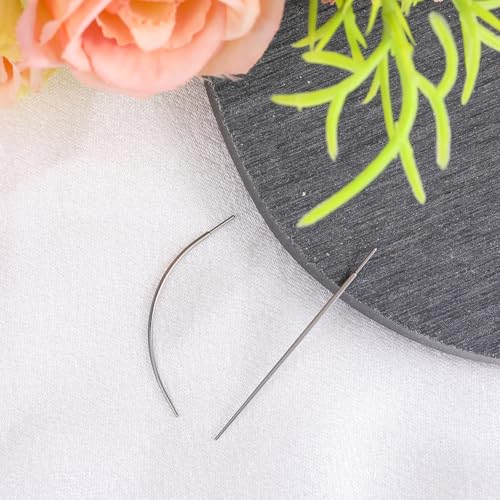 Lusofie 2Pcs Stainless Steel Flat Back Piercing Insertion Pin Taper