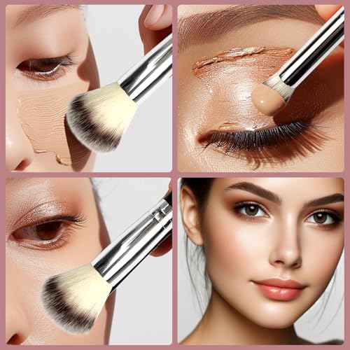 Zoolinn Dual-Ended Professional Makeup Brush for Foundation and Concealer
