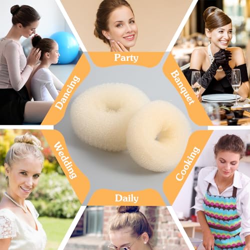 JJUNW 36-Piece Hair Bun Maker and Styling Set with Nets, Bands, and Pins