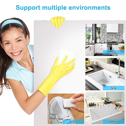 2X Density Magic Sponge Eraser - Multi-Functional Heavy-Duty Melamine Cleaning Sponge (10 Pack) - Extra Thick & Long Lasting for Kitchen, Bathroom, Floor & Wall Cleaning