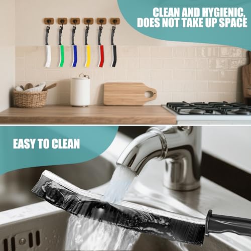 6-Pack Curved Crevice Cleaning Brushes for Hard-to-Reach Areas