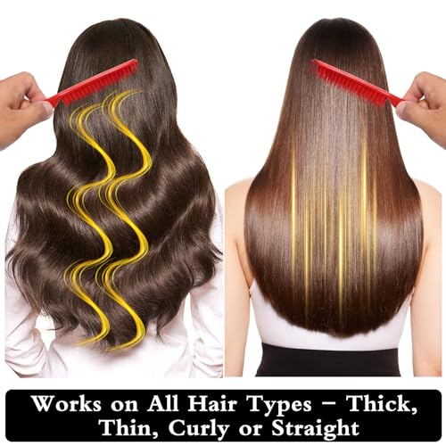 Aphrordity 3 Row Detangling Brush 2-Pack for Curly and Coily Hair - Red