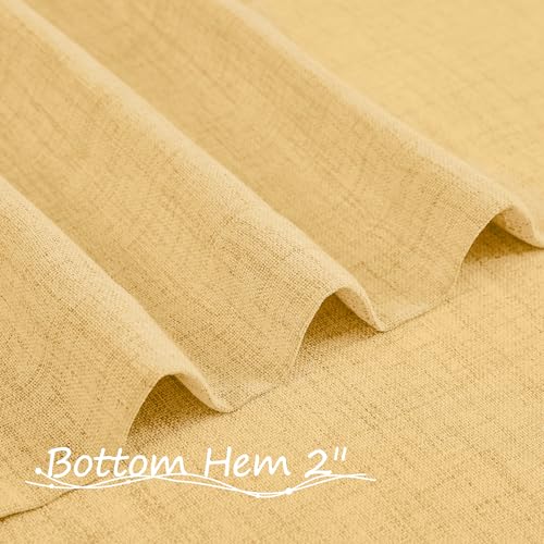 Tollpiz Beige Linen Semi-Sheer Door Curtain Panel - 25x72 in