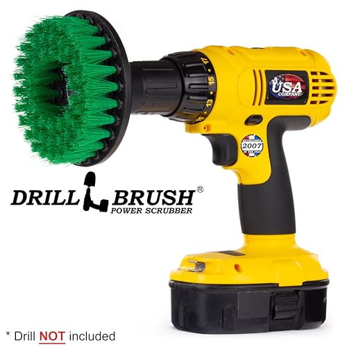 Green Iron Skillet Scrubber - 5-Inch Hex Kitchen Cleaning Brush