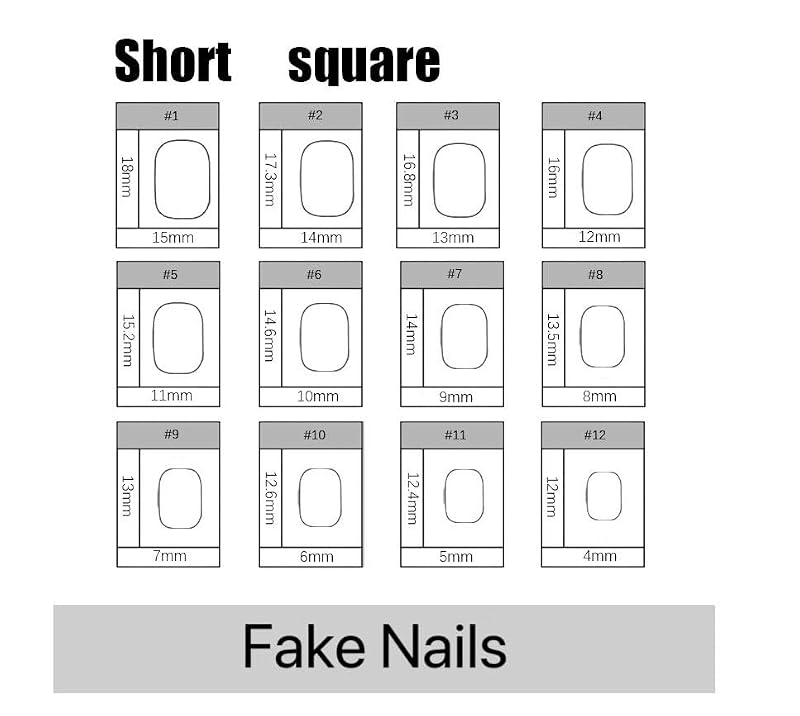 Short Square Press on Nails with 3D Bow Flower Charms Glossy False Nails