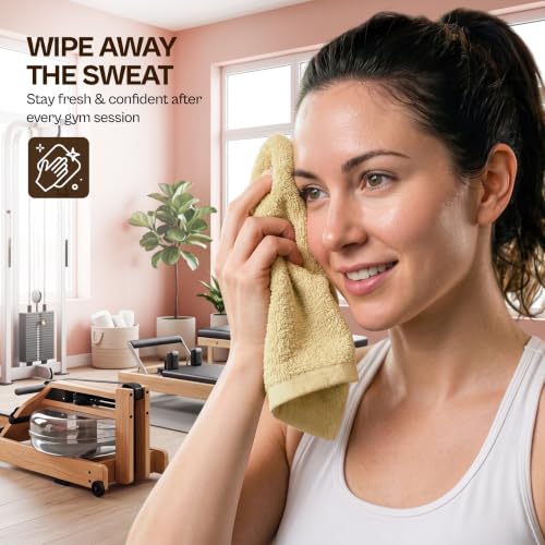 Utopia Towels 12 Pack Washcloths - 100% Cotton, 12x12 in, Beige