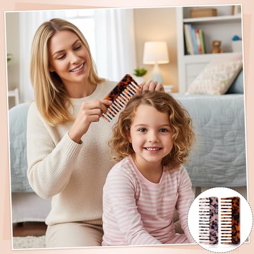 Obeoby 2-Pack Large Wide Tooth Hair Detangling Comb for Curls