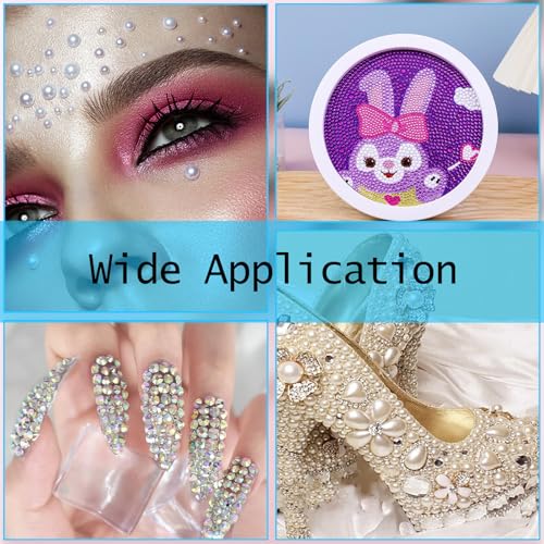 Prasacco 4 Pcs Rhinestone Picker Wax Pencil Set with Sharpener for Nail Art