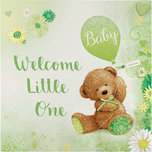 Iconikal 75-Pack Baby Shower Party Napkins Gender Neutral Green