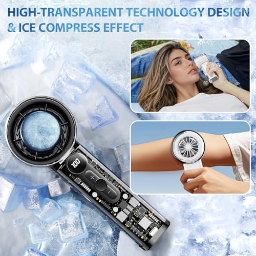 DONGULI 8000mAh Portable Handheld Turbo Fan with Ice Compress