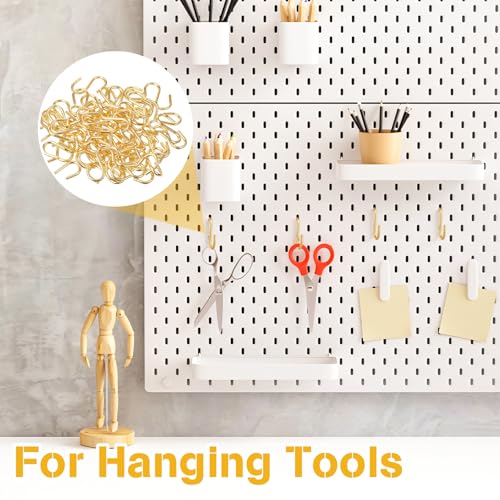 60 Pack 1-Inch Durable Metal S Hooks for Hanging Decor & Organizing