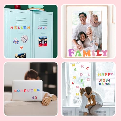 260Pcs Colorful Foam Letter & Number Stickers for Crafts