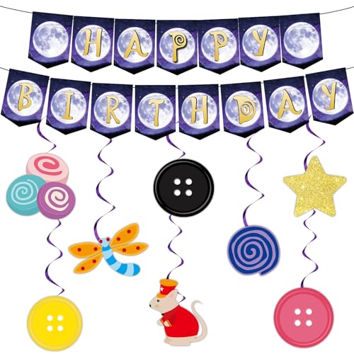 Colorful Button Eyes Birthday Party Decorations Set