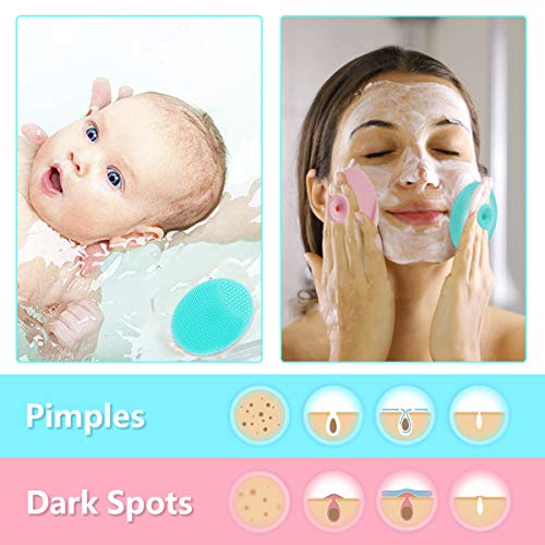 5-Piece Silicone Face Scrubber & Lip Exfoliating Brush Set