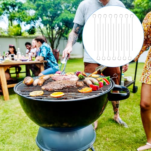 15-Pack Stainless Steel Skewers for Grilling Kabobs & Turkey