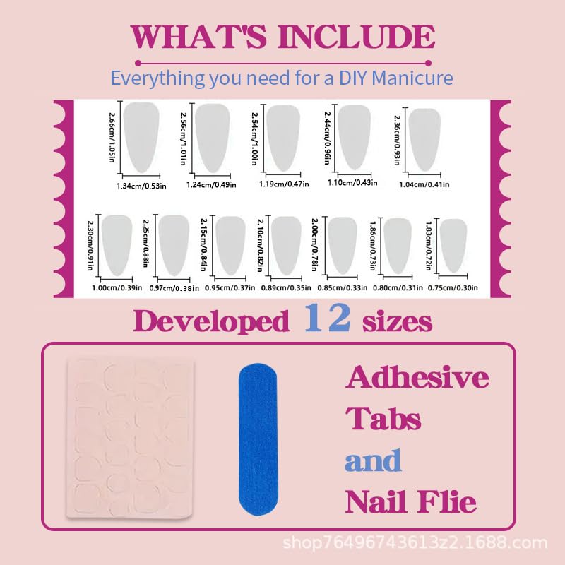 Yellow Almond Press on Nails 3D Lemon Fruit False Nails Kit