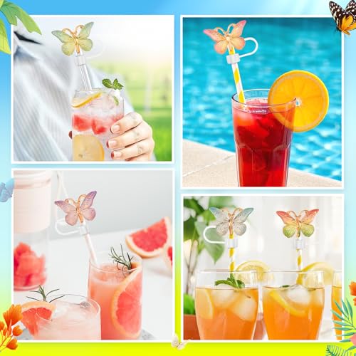 10PCS Butterfly Straw Toppers for Stanley Tumblers - 30oz & 40oz