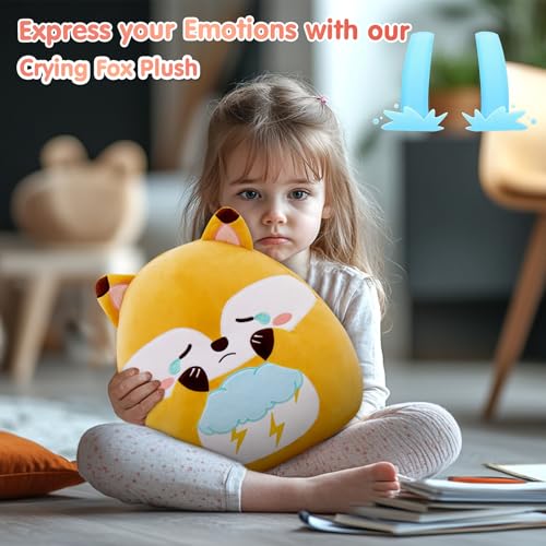 Red Fox Plush Pillow - 12" Cloud Rain Toy for Kids