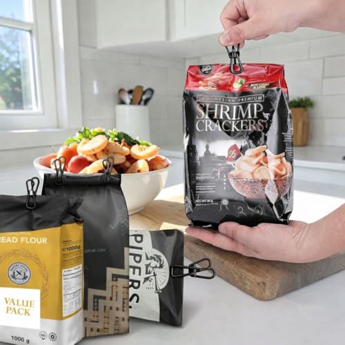 Heavy Duty Food Bag Clips - 30 Pack, 2 Inch PVC Sealing Clips