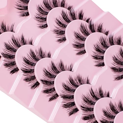 Ukrizi Natural Wispy False Eyelashes Thin Band Flared Lash UT12