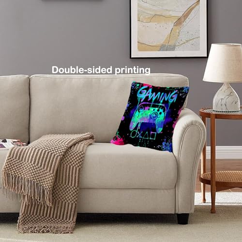 Gamer Room Decor Pillow Cover 18x18 - Blue001 Set of 1