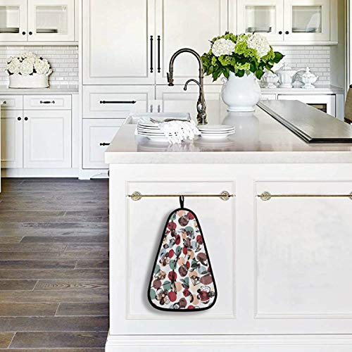 Visesunny Dragonfly Hanging Hand Towel - Absorbent Kitchen & Bathroom Cloth