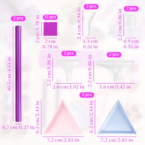 Fampery Rhinestone Picker Tool Kit with Dual-Ended Bedazzling Pens and Tips