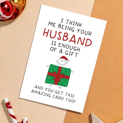 Funny Christmas Card for Wife - Hilarious Xmas Greeting