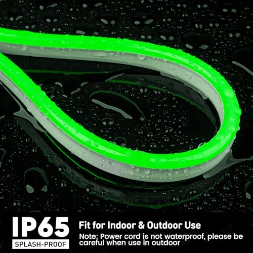 Flexible LED Neon Rope Lights 50FT Waterproof Strip Light Green 15M