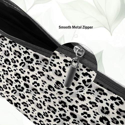 Leopard Makeup Bag for Women Preppy Cosmetic Pouch Travel Organizer